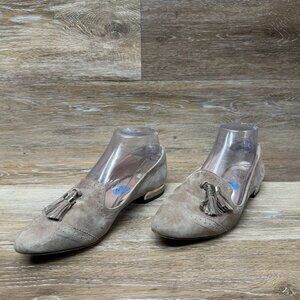 Vince Camuto Rizell Tan Suede Tassel Loafers Women's Size 6.5